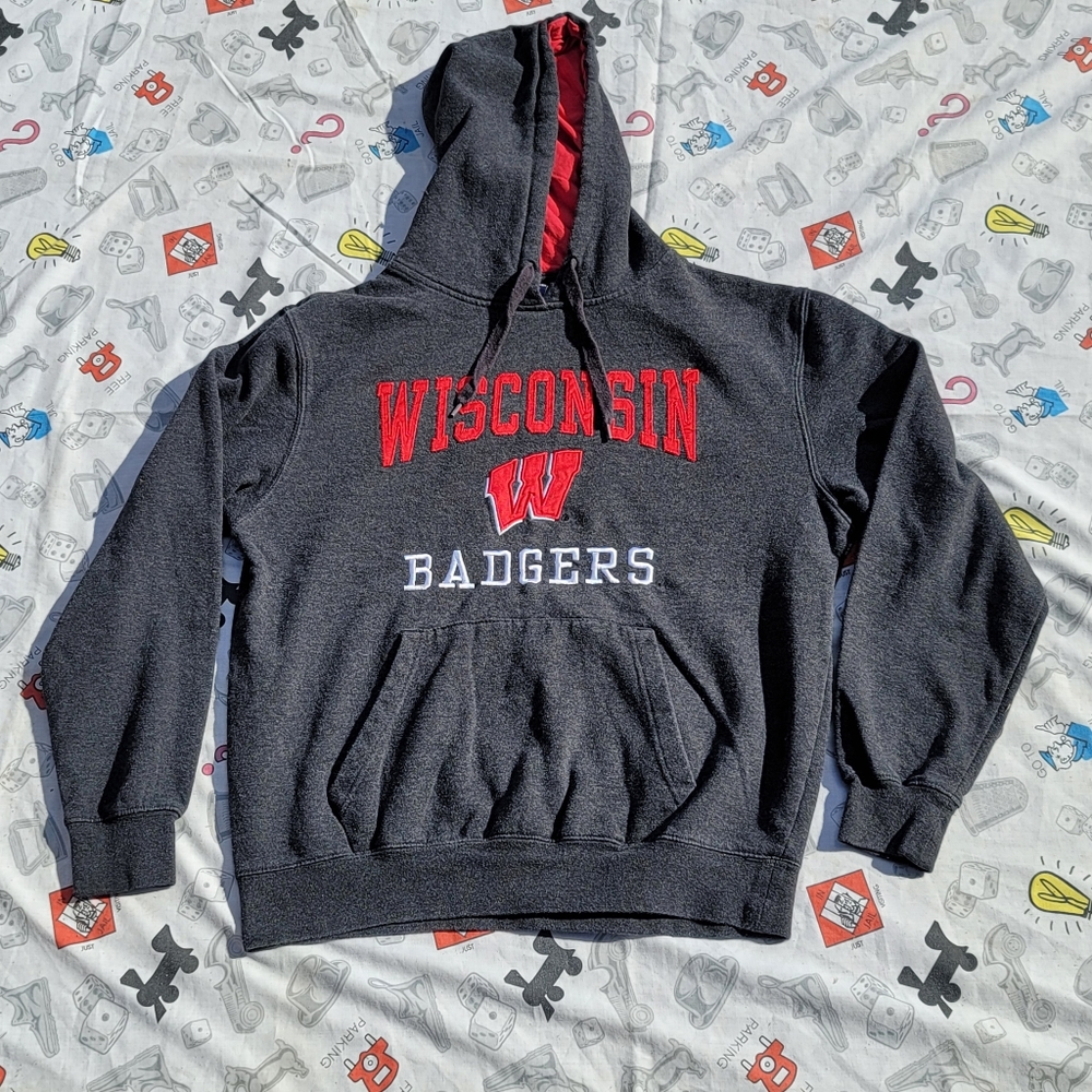Vintage Wisconsin Badgers Hoodie Medium